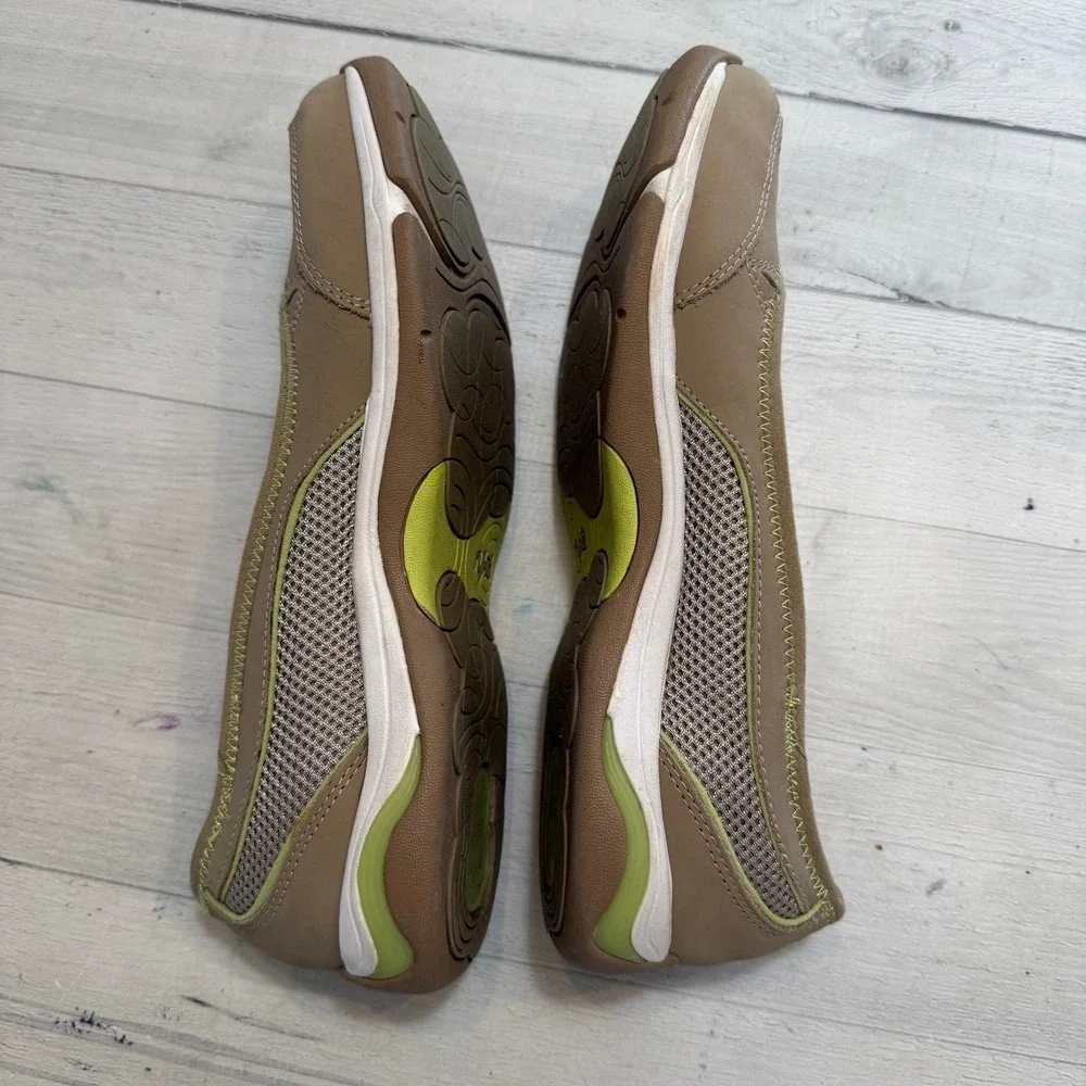 Ryka Women's tan Tensile Ballet‎ Flat Slip-on Comfort Shoes Size 9